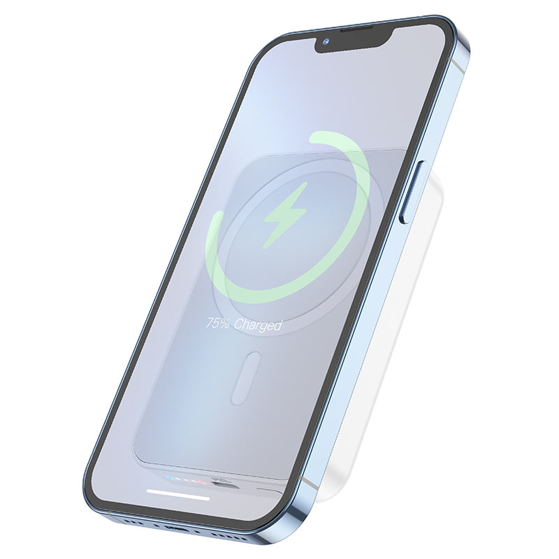 Bateria Portatil Powerbank Borofone Bj25 Magsafe 8.000mAh Blanco – imagen 3