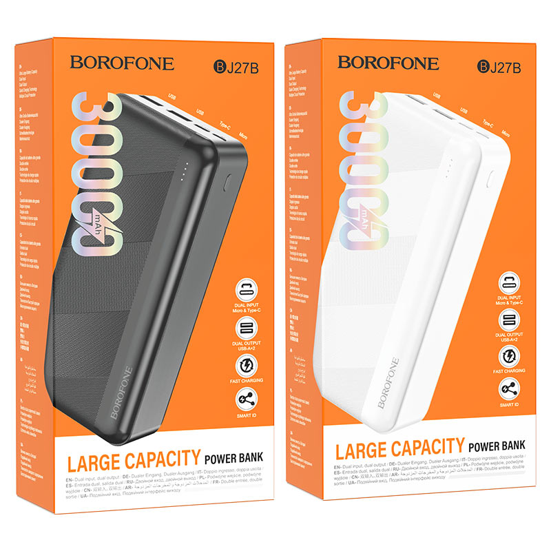Powerbank Carga Rapida Borofone Bj27b 30000 Mah 22.5w Negro – imagen 2
