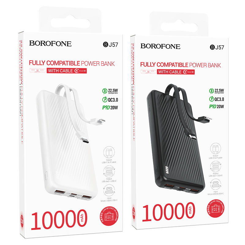 Powerbank Carga Rapida Borofone Bj57 10000 Mah 22.5w Negro – imagen 2