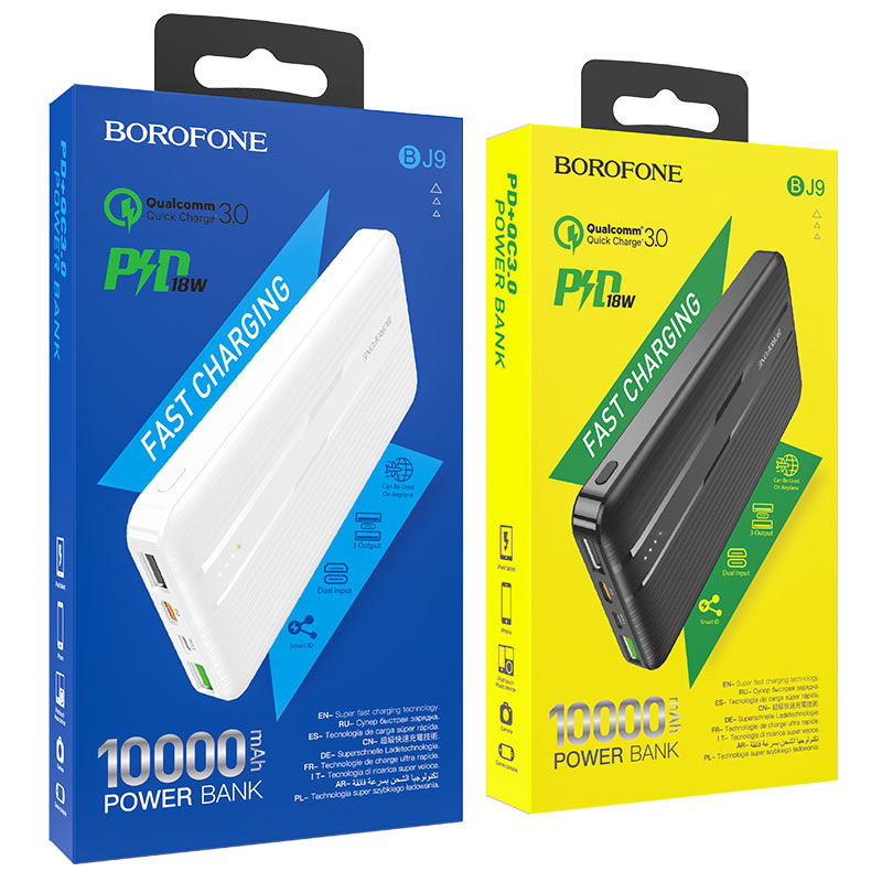 Powerbank Bateria Portatil 10000 Mah Borofone Bj9 Urano PD + QC3.0 Negro – imagen 3