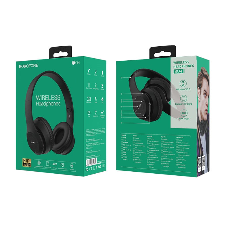 Audífonos Headset Bluetooth Borofone B04 Negro – imagen 3