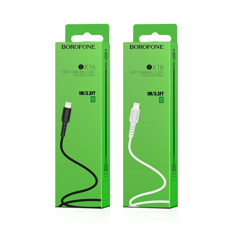 Cable Usb A Lightning BX16 Borofone Negro – imagen 2