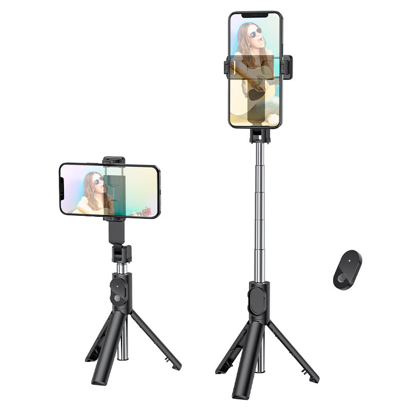 Baston Selfie Tripode Bluetooth Borofone By7 Negro – imagen 4