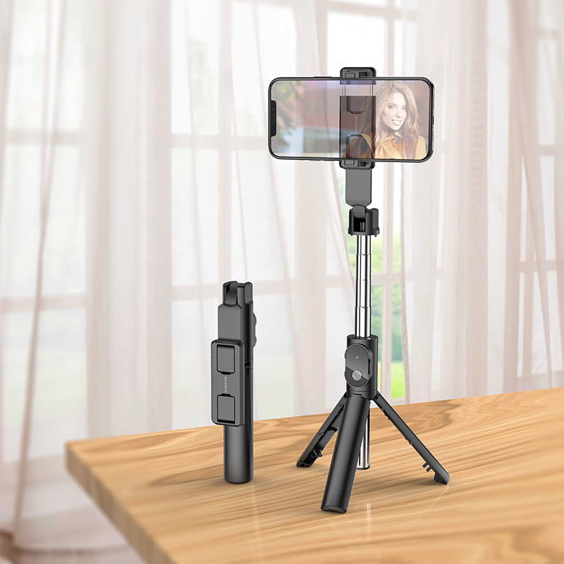 Baston Selfie Tripode Bluetooth Borofone By7 Negro – imagen 3