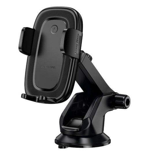Soporte De Auto Rejilla Borofone Bh223 Carga Inalambrica Negro