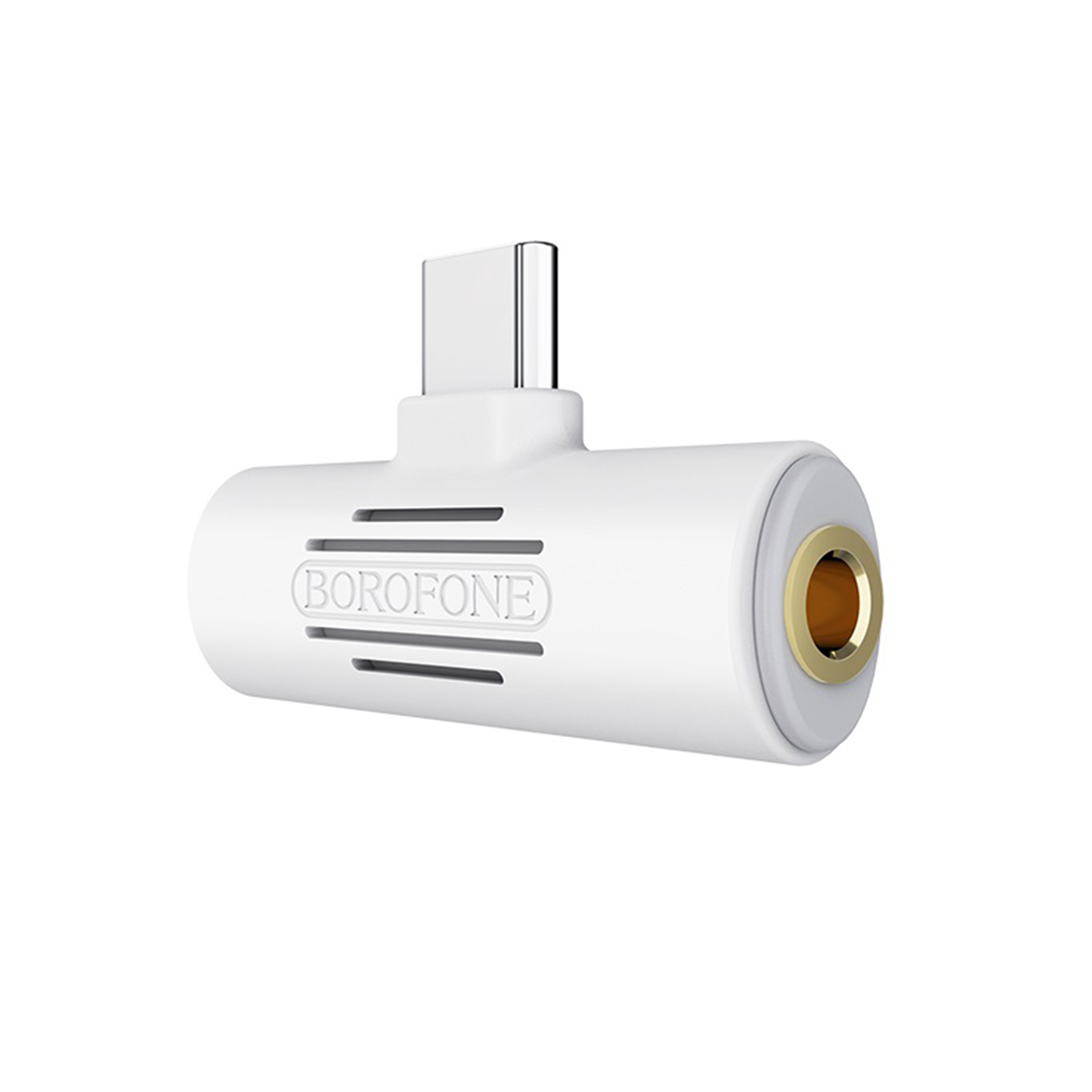 Adaptador Tipo C Dual Jack Tipo C Borofone Bv8 Blanco