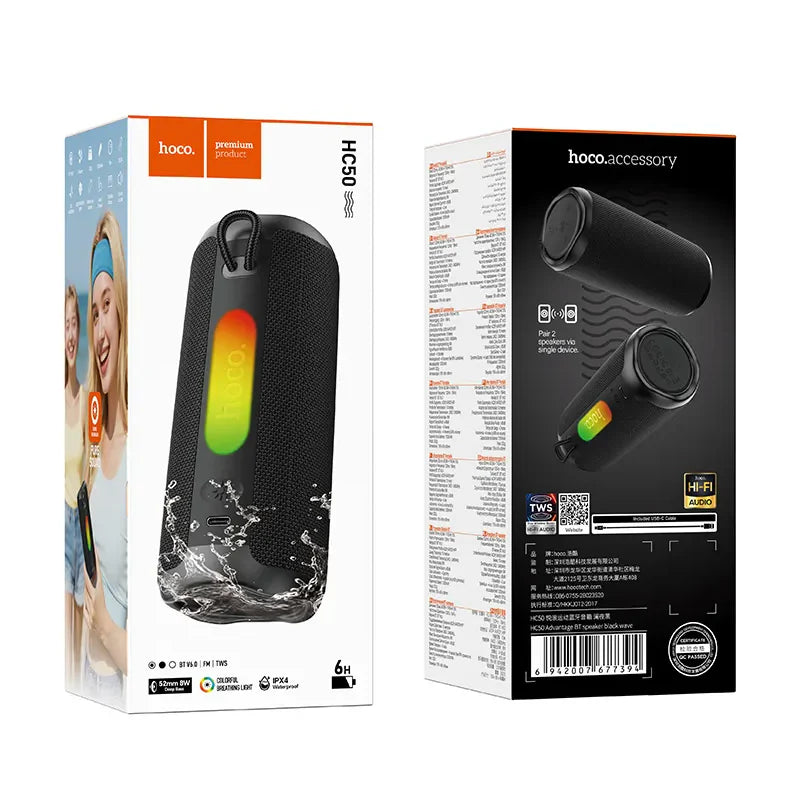 Parlante Bluetooth Hoco Hc50 8w Tws Negro – imagen 2