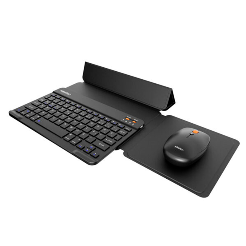 Combo 3 en 1 Meetion BTC9660 con estuche magnético, teclado y mouse negro