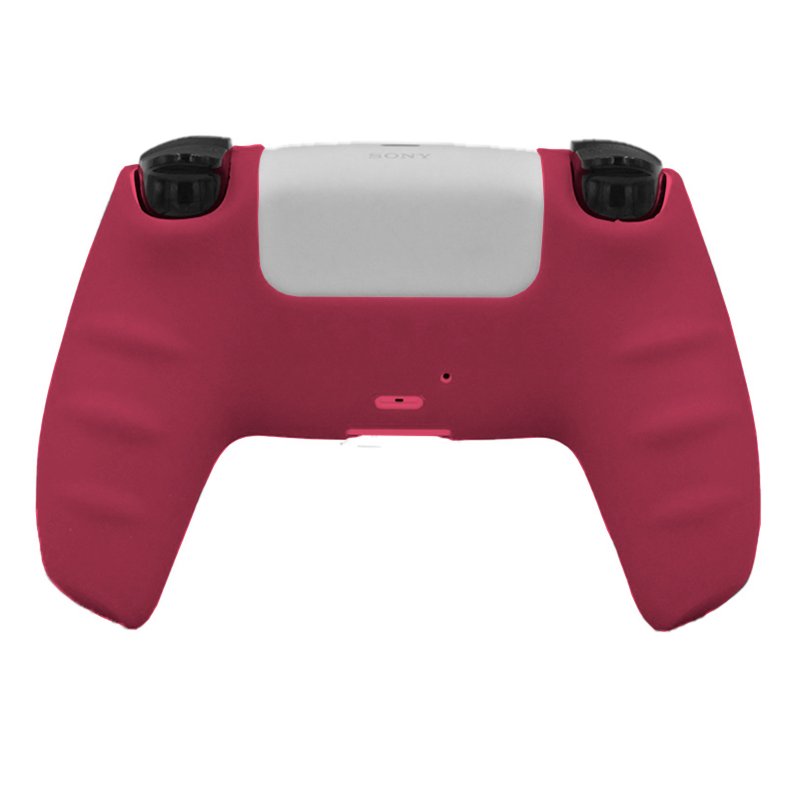 Funda Silicona Compatible Con Ps5 Anti Deslizante Burdeo – imagen 3