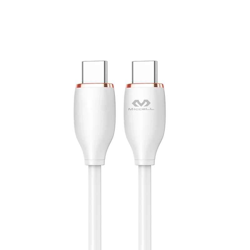 Cable Tipo C a Tipo C Miccell Vq-d09 Blanco