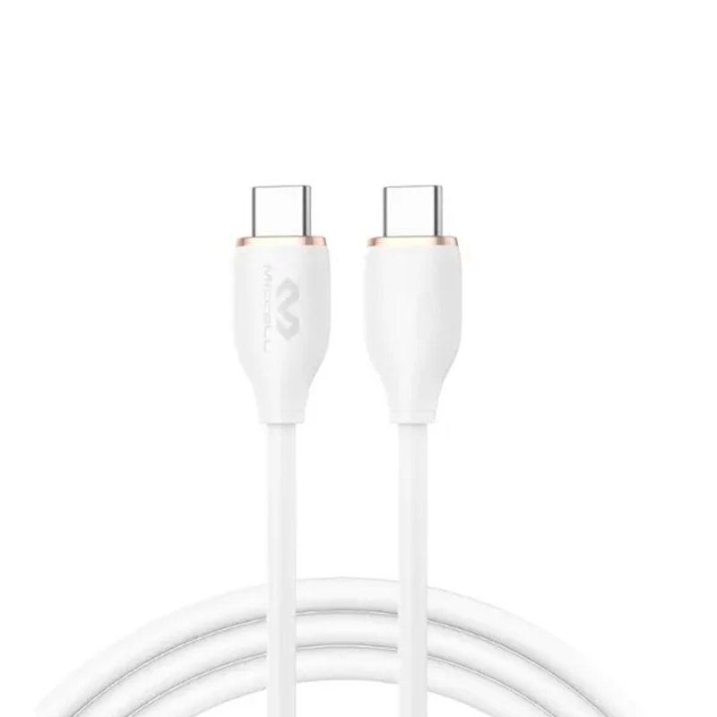 Cable Tipo C a Tipo C Miccell Vq-d09 Blanco – imagen 3