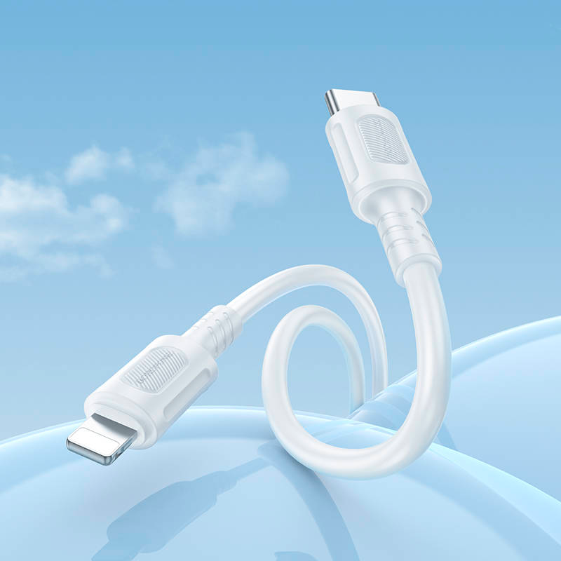 Cable Usb Tipo C a Lightning Borofone Bx111 Blanco – imagen 2