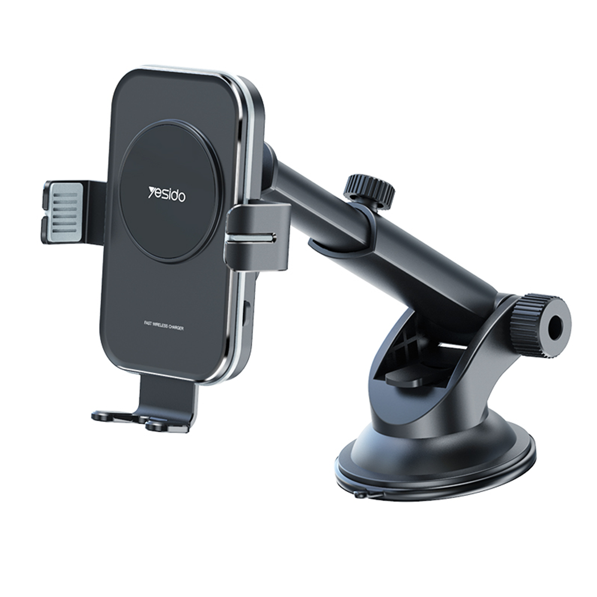Soporte De Auto Para Celular Carga Inalambrica Yesido C118 Negro