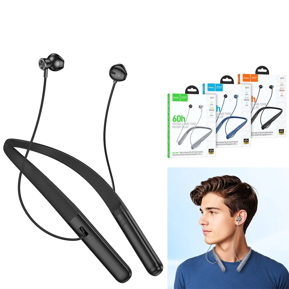 Audífonos In Ear Bluetooth Deportivo Hoco Es73 60h Azul – imagen 2