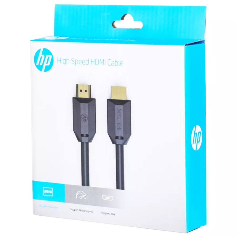 Cable Hdmi a Hdmi 4k 2 Metros Hp Negro – imagen 2