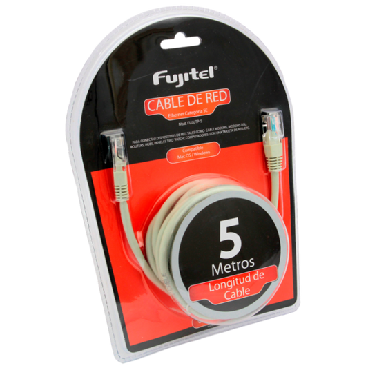 Cable De Red Rj45 Cat 5e 5 Metros Fujitel