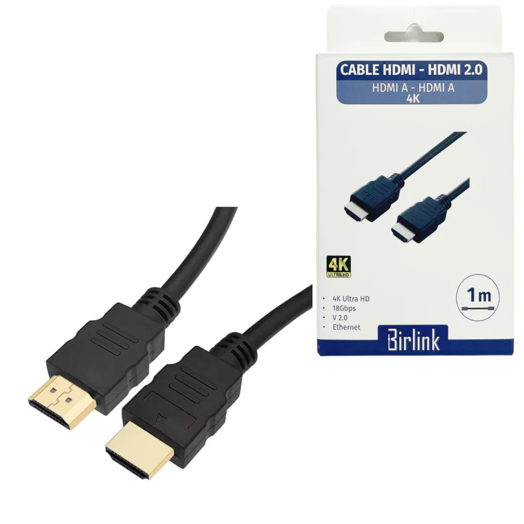 Cable Hdmi a Hdmi 4K Birlink 1,8 Metros Negro – imagen 2