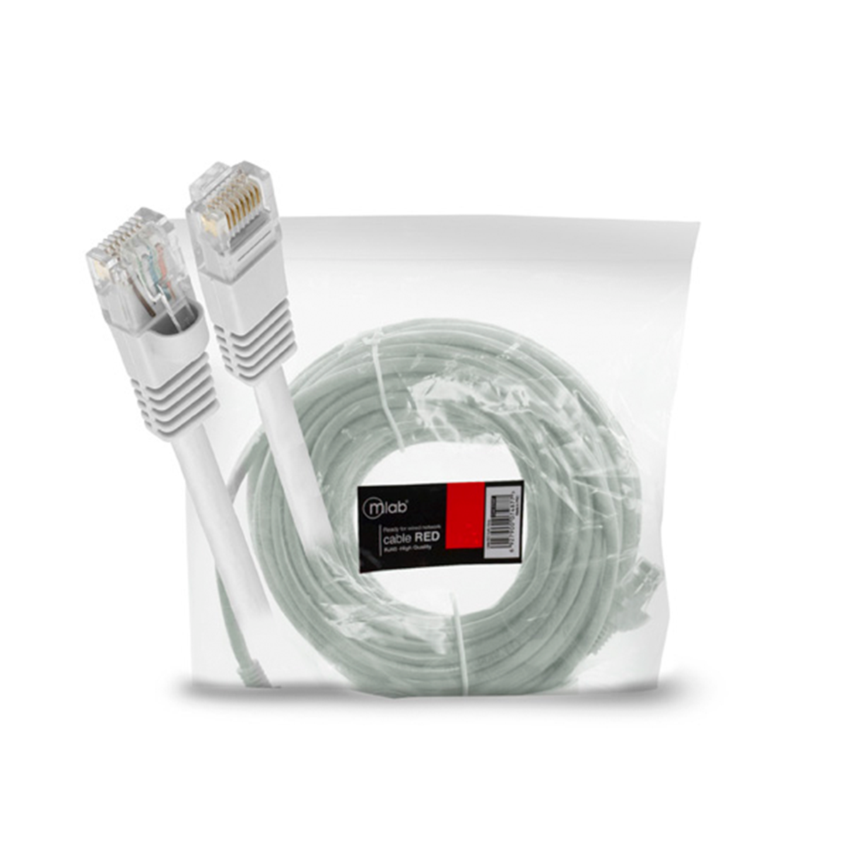 Cable De Red Rj45 5 Metros Microlab Blanco