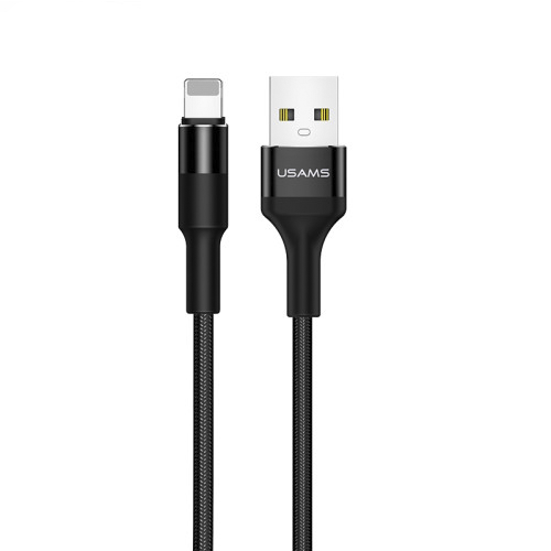 Cable Lightning iPhone iPad Usams Braided Negro