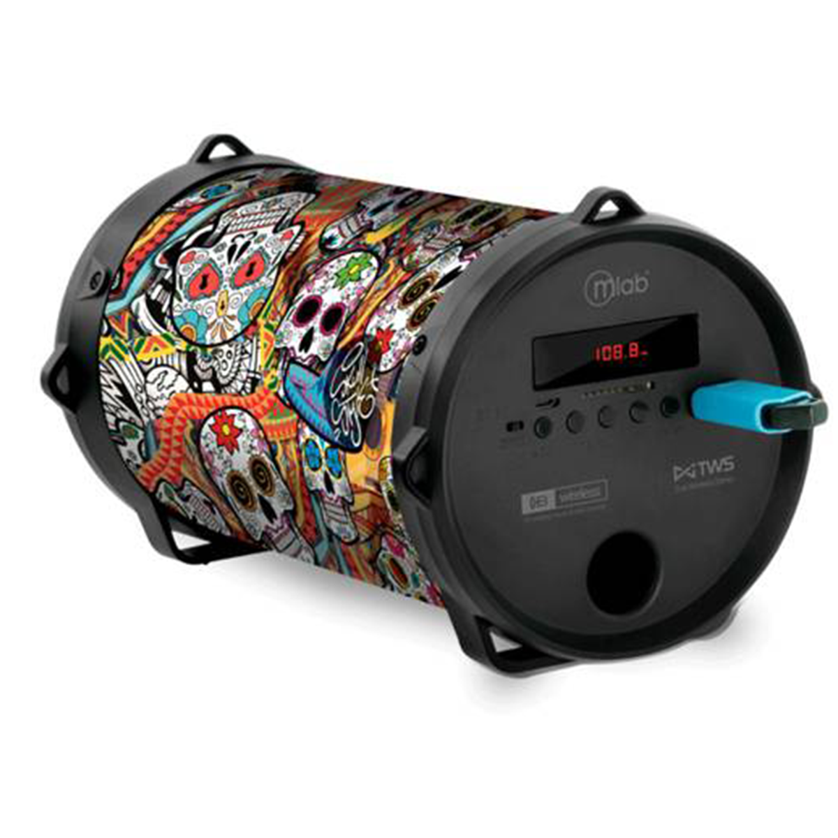 Parlante Bluetooth Microlab Zuka Speaker Skull Mod 8067 Multicolor