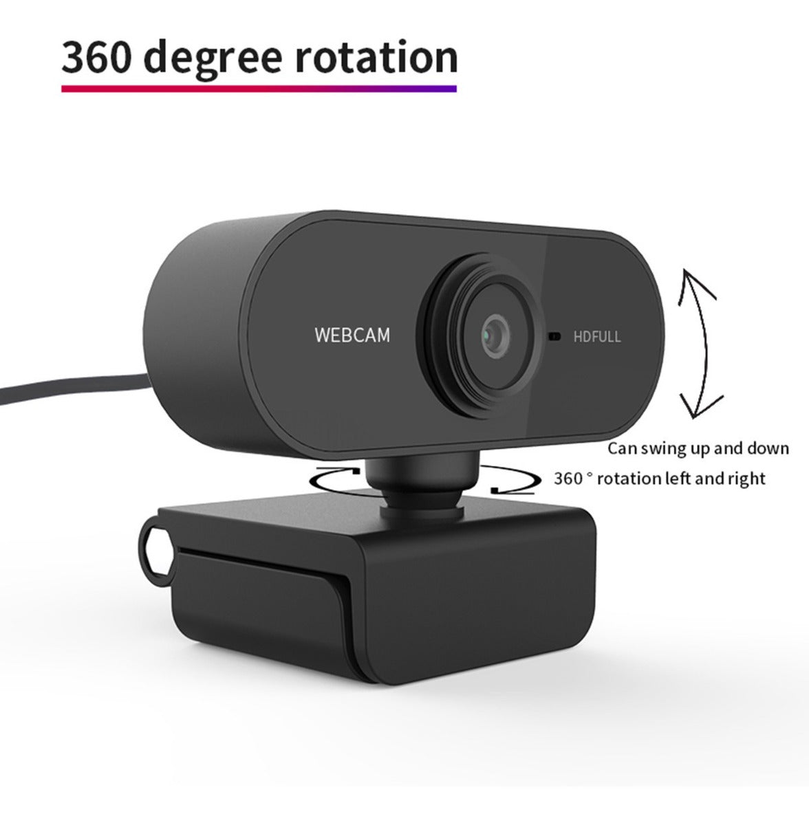Webcam Usb Mini Pc Mac Full HD Negro – imagen 3