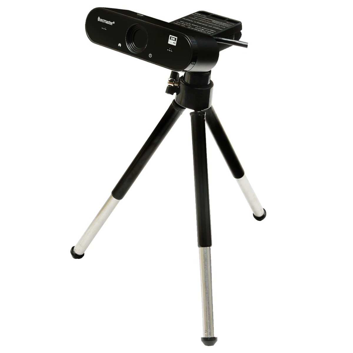 Webcam Tecmaster Con Tripode QHD 2k Usb Negro