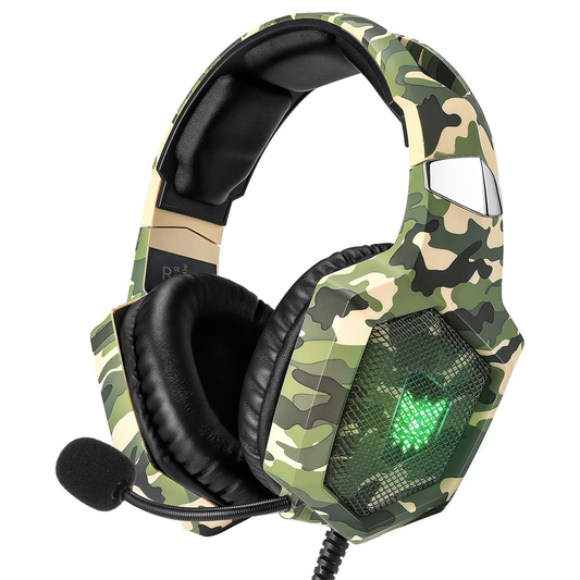 Audífonos Gamer Onikuma K8 Pc Ps4 Xbox Switch Camu Verde