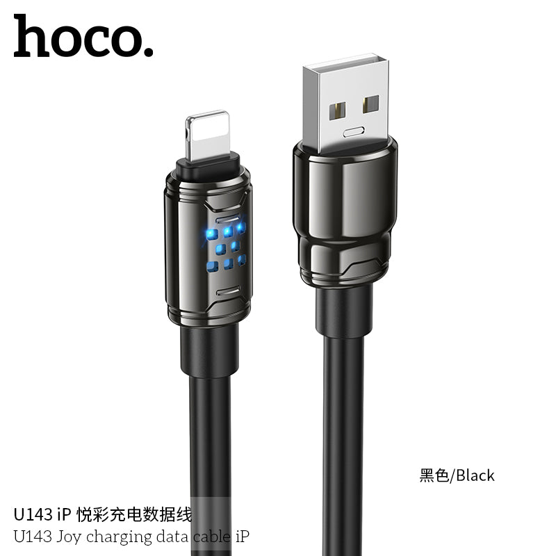 Cable Usb Para Lightning Hoco U143 1,2 Metro Negro – imagen 3