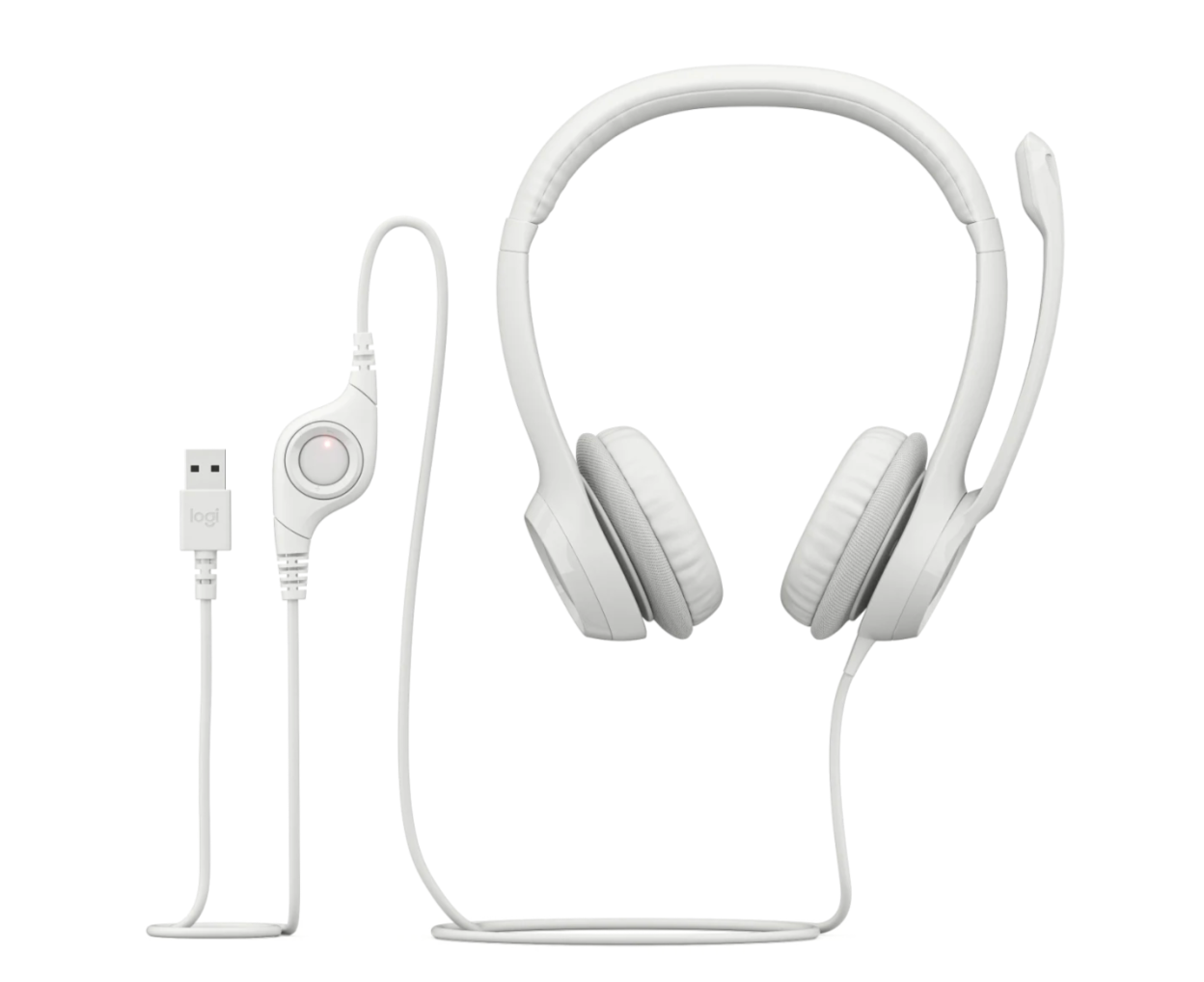 Audifono Con Microfono Logitech H390 Usb Blanco – imagen 3