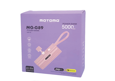 Bateria Portatil Powerbank Motomo MG-G89 5.000 Mah Rosado – imagen 2