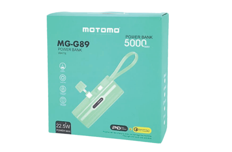 Bateria Portatil Powerbank Motomo MG-G89 5.000 Mah Verde – imagen 2