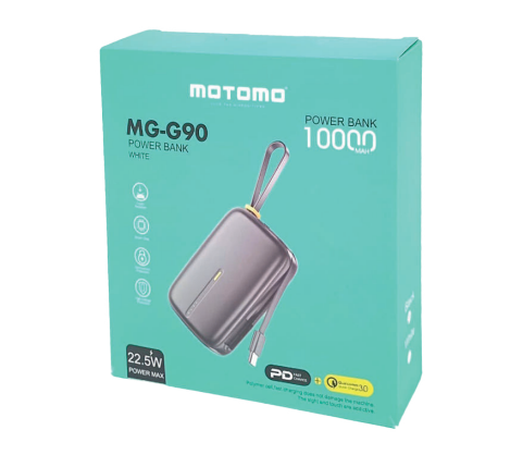 Bateria Portatil Powerbank Motomo MG-G90 10.000 Mah Negro – imagen 2