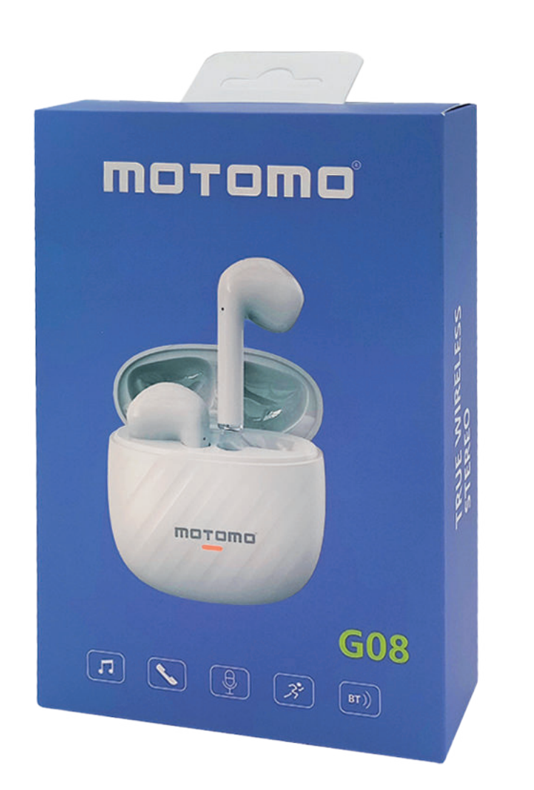 Audífonos Bluetooth Motomo Earpods G08 Blanco – imagen 2