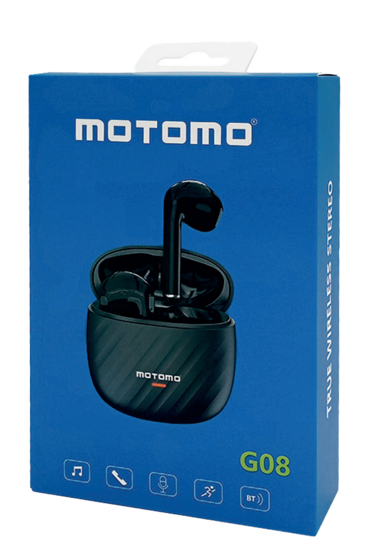 Audífonos Bluetooth Motomo Earpods G08 Negro – imagen 2
