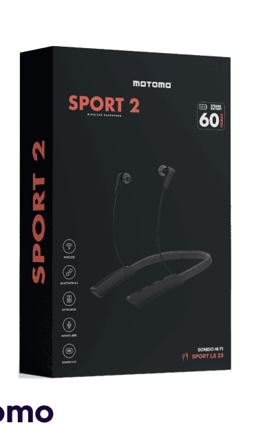 Audífonos Bluetooth Sport Ls23 Motomo Negro – imagen 2