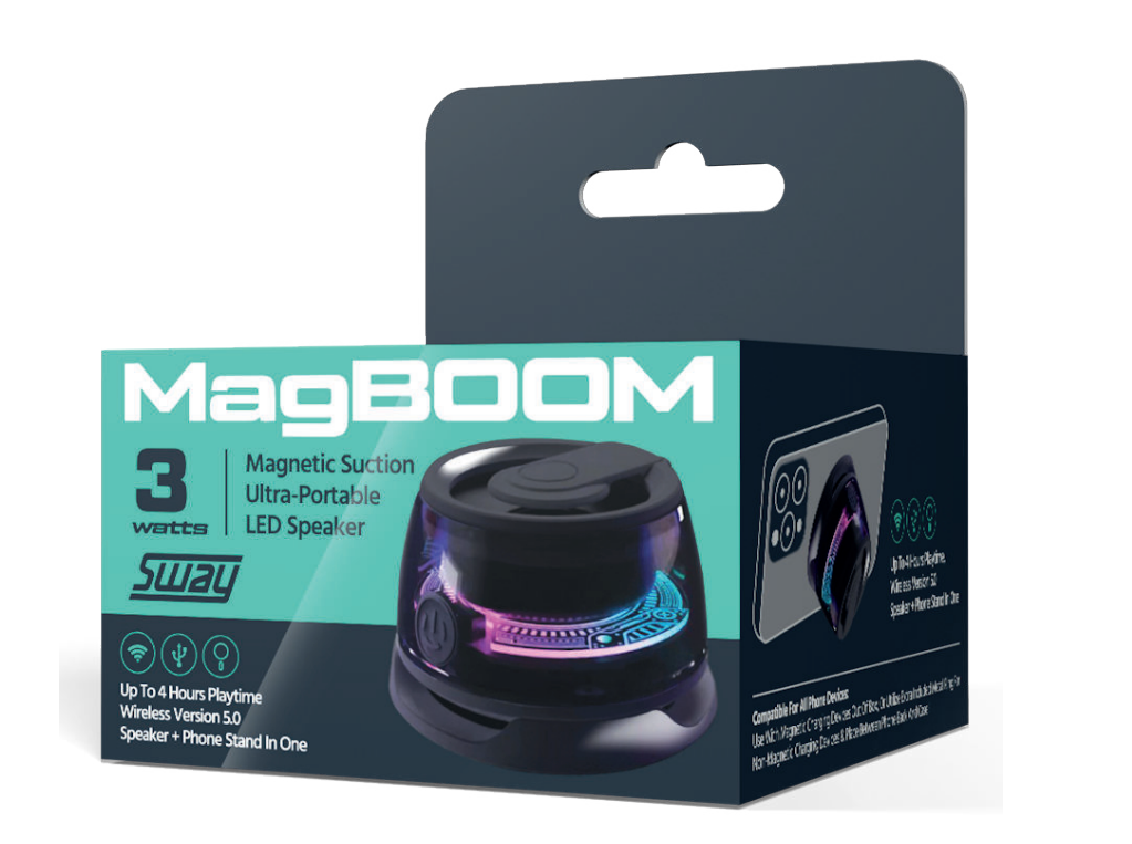 Parlante Bluetooth Sway Magboom Magsafe 3w Negro – imagen 2