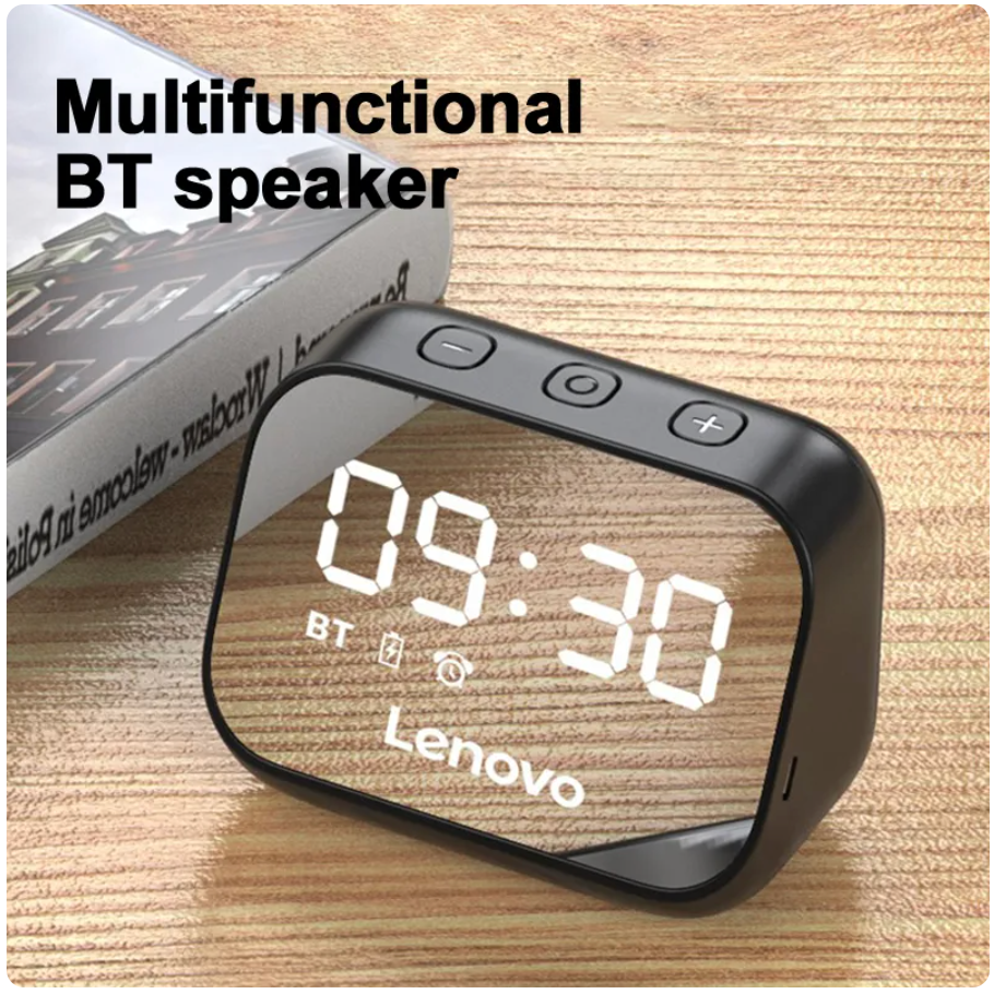 Parlante Bluetooth Lenovo TS13 Reloj Despertador Digital Rosa – imagen 5