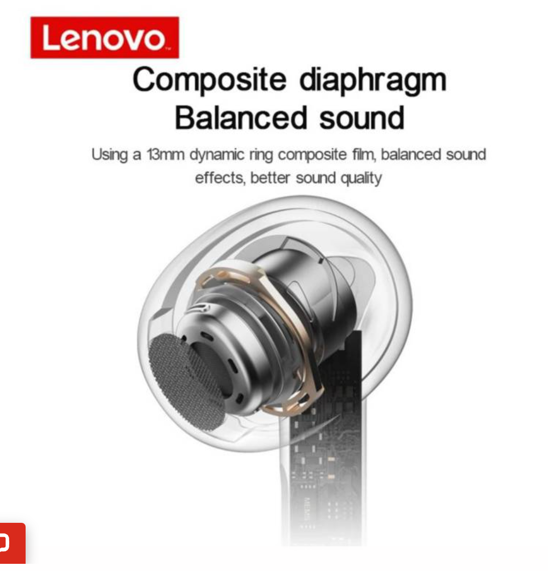 Audífonos In Ear Bluetooth Lenovo Lp10 Negro – imagen 3