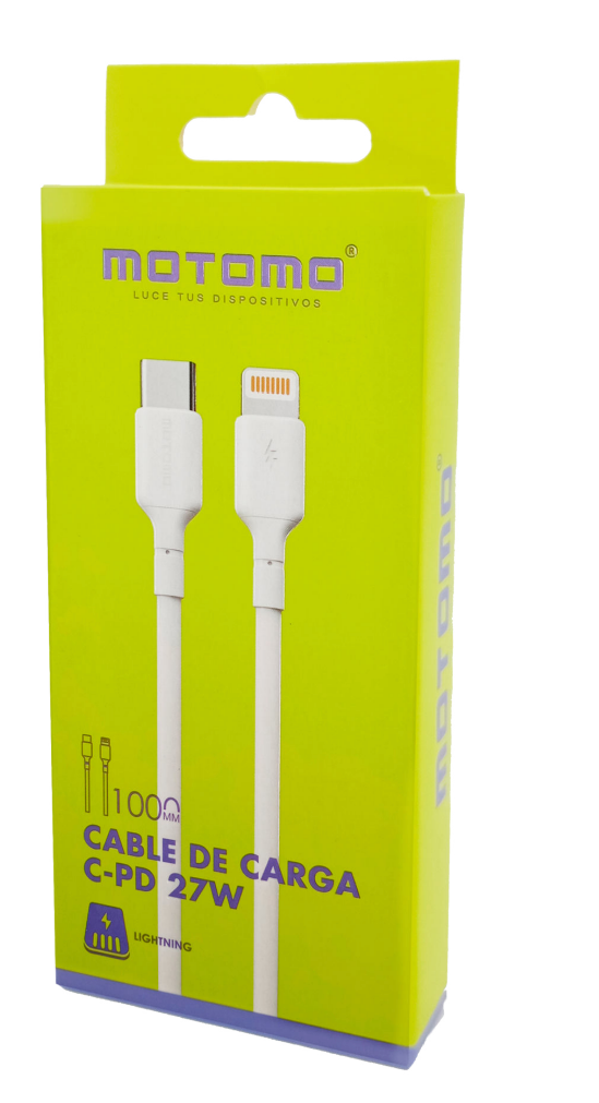Cable Tipo C a Lightning Iphone Ipad Motomo 27w Blanco – imagen 2
