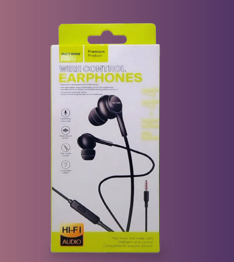 Audífonos In ear Motomo Ph-44 3.5mm Negro – imagen 2