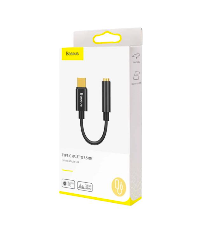 Adaptador Audio Tipo C a 3.5mm Baseus L54 Negro – imagen 3