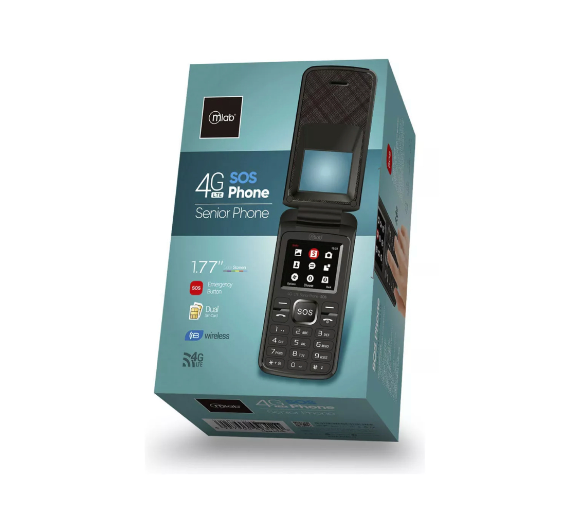 Telefono Celular Senior Adulto Mayor Microlab Boton Sos 4g 9312 Microlab Negro – imagen 5