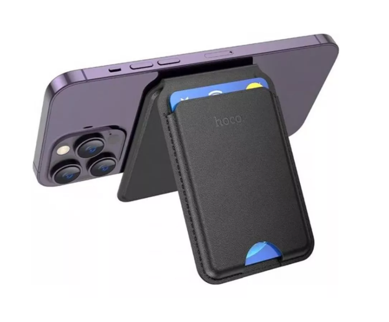 Tarjetero Magnetico Magsafe Para Iphone Hoco Gt3 Negro – imagen 2