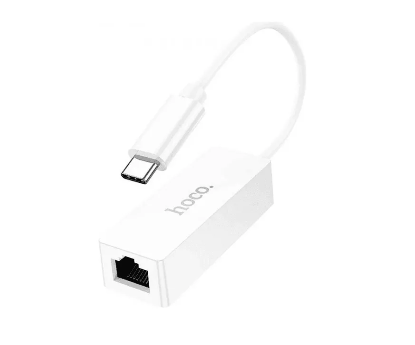 Adaptador Hoco Ua22 Usb Tipo C a Rj45 Blanco
