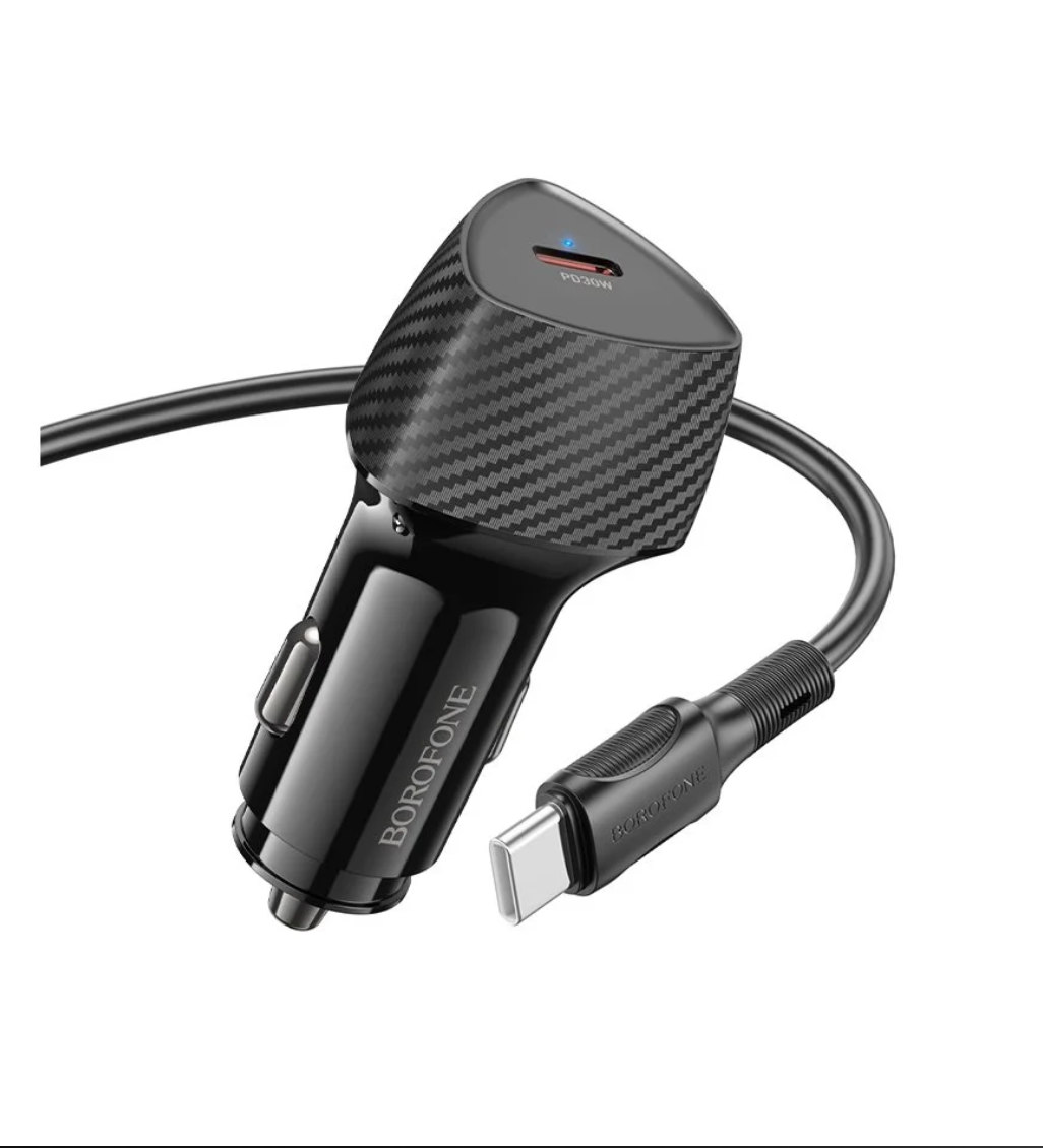 Cargador de Auto Borofone Bz31b 30w + Cable Tipo C A Tipo C – imagen 3