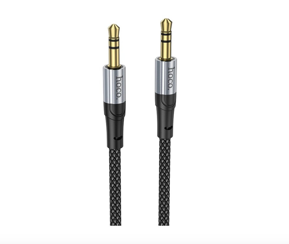 Cable Auxiliar Trenzado Hoco Upa26 1 Metro Negro – imagen 3