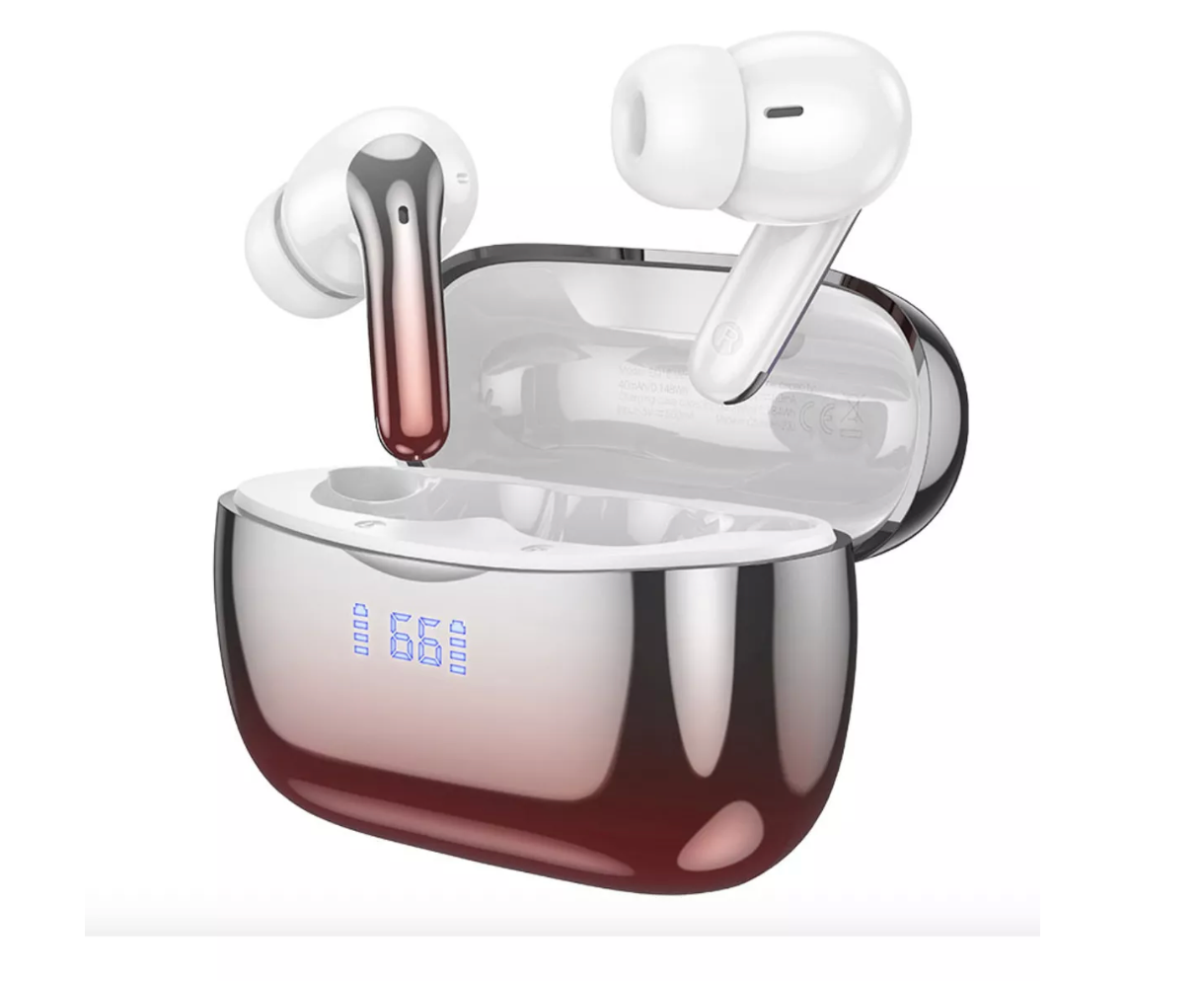 Audífonos Bluetooth Hoco Eq16 Shine Anc Rojo – imagen 3