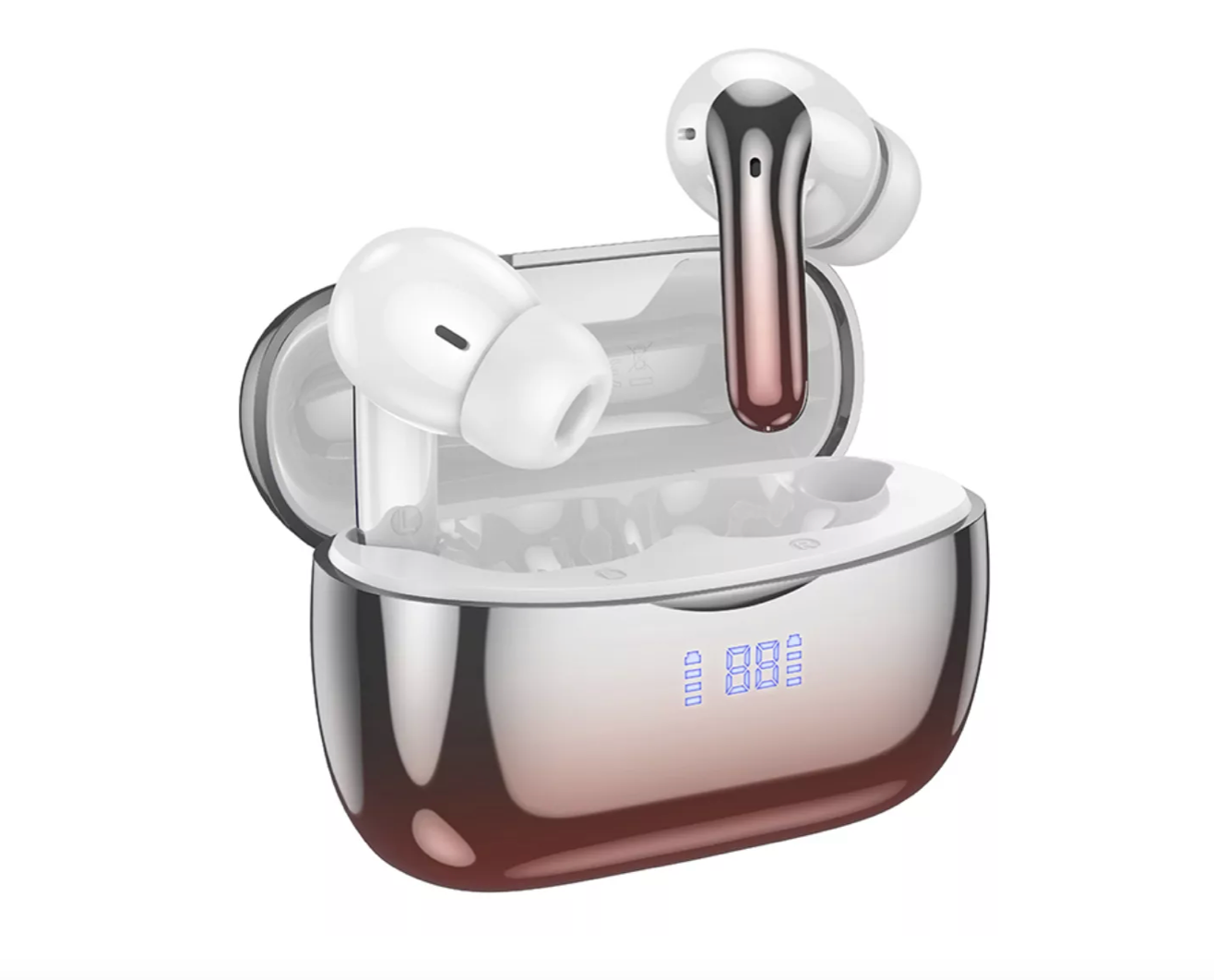 Audífonos Bluetooth Hoco Eq16 Shine Anc Rojo