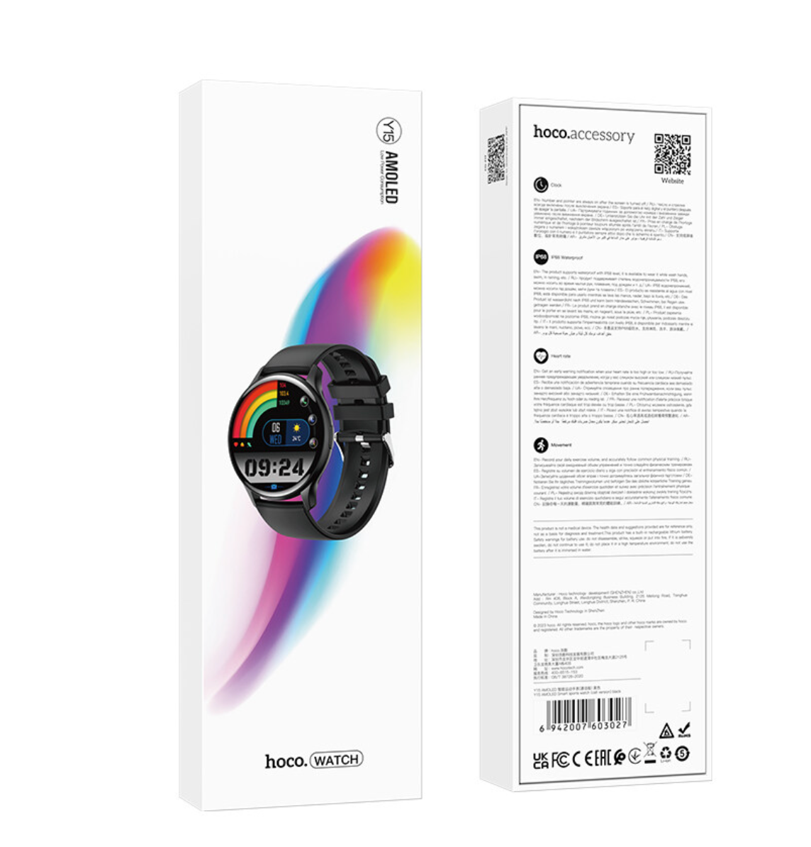 Smartwatch Reloj Inteligente Bluetooth Hoco Y15 Sport Negro – imagen 2
