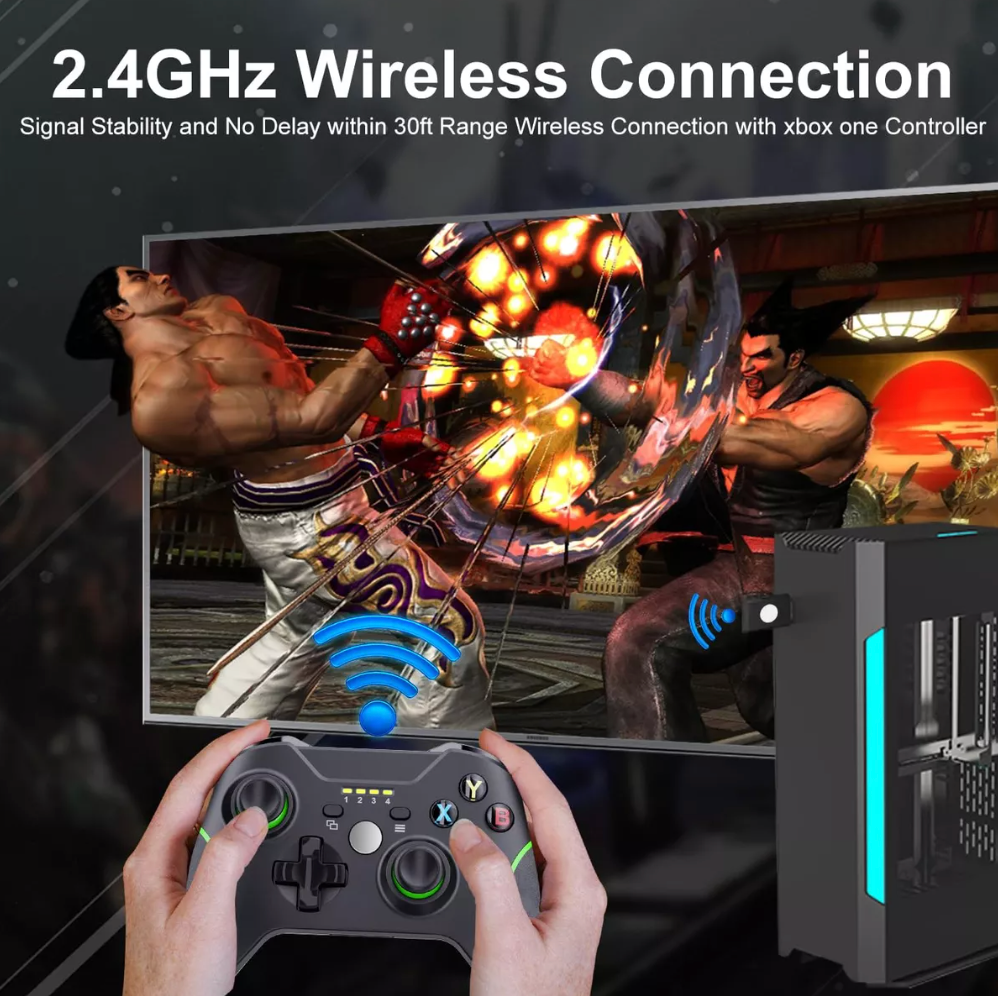 Control Mando Gamer Para Xbox One 2.4g Inalámbrico Negro – imagen 4